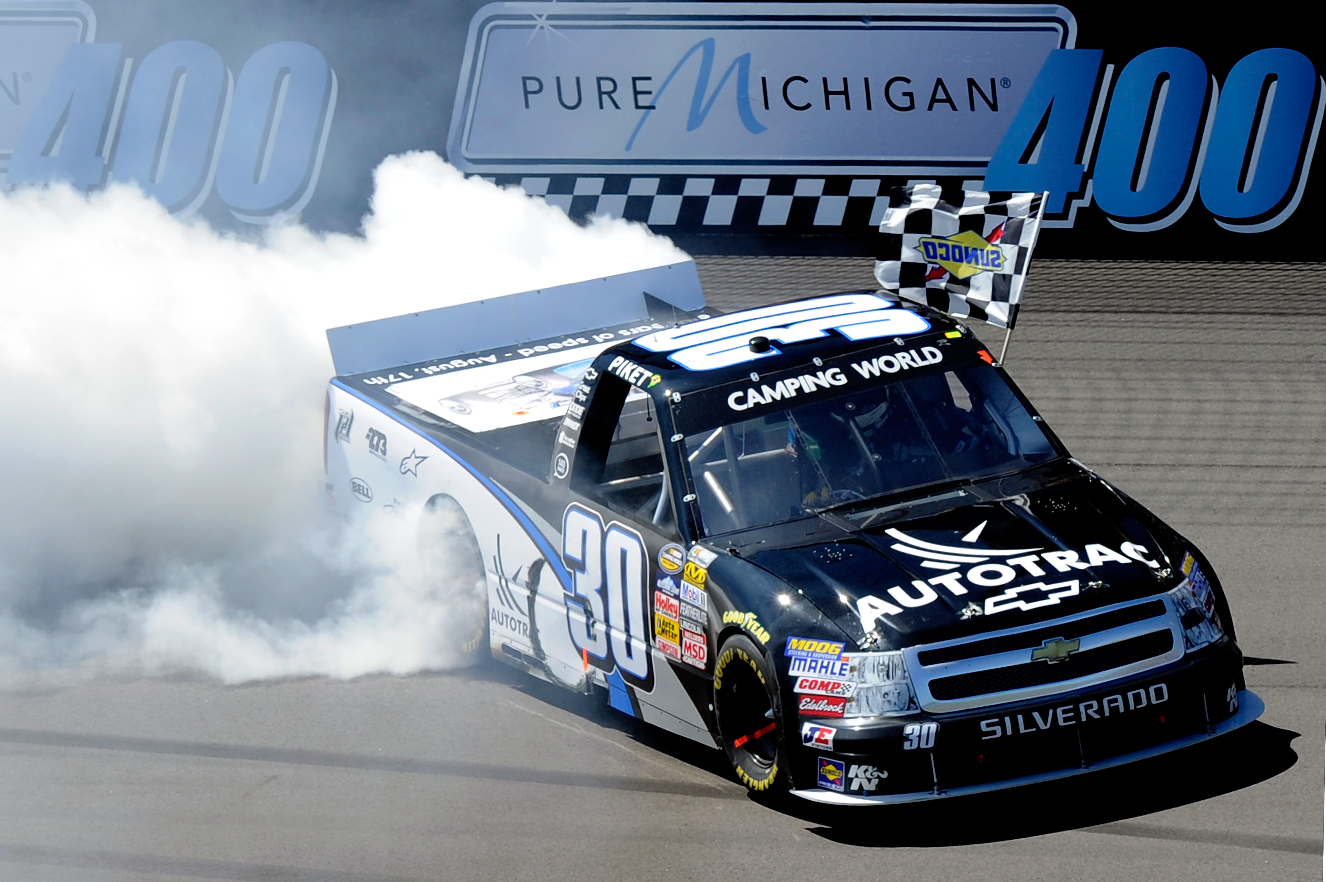 2012 Michigan Aug NCWTS Nelson Piquet burnout